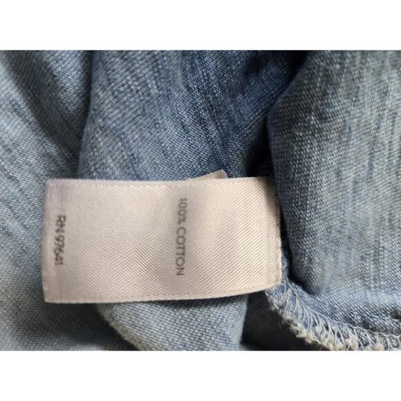 J.Jill Pure Jill Indigo Ombre Peplum Sleeveless Tank Top Medium Petite Resort - Picture 5 of 5